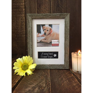 1 of 3:Pet memorial photo frame with a white mat