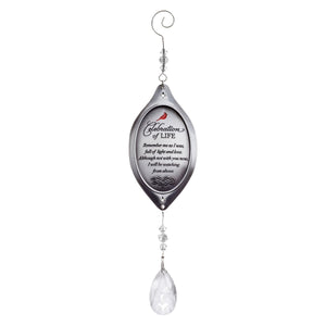 1 of 6:Celebration of Life Memorial Ornament- Cast metal top engraved with