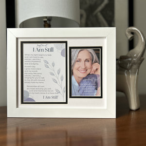 1 of 5:Alzheimer/Dementia Family Support Gift: 8x10 white frame with white and black double mat, includes