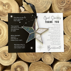 3 of 6:Thank You star and artwork with the