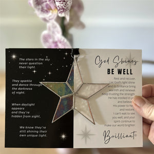 6 of 6:Be Well comfort gift being held in hand.