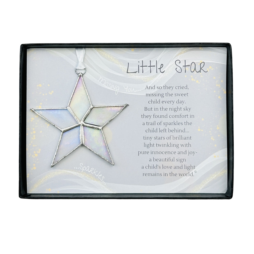 Little Star Infant/Child Memorial Handmade  Glass Star