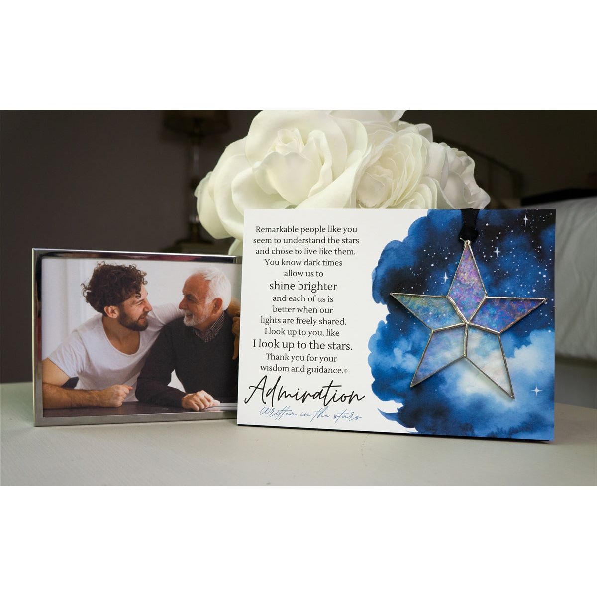 Admiration star and sentiment in a bedroom setting.