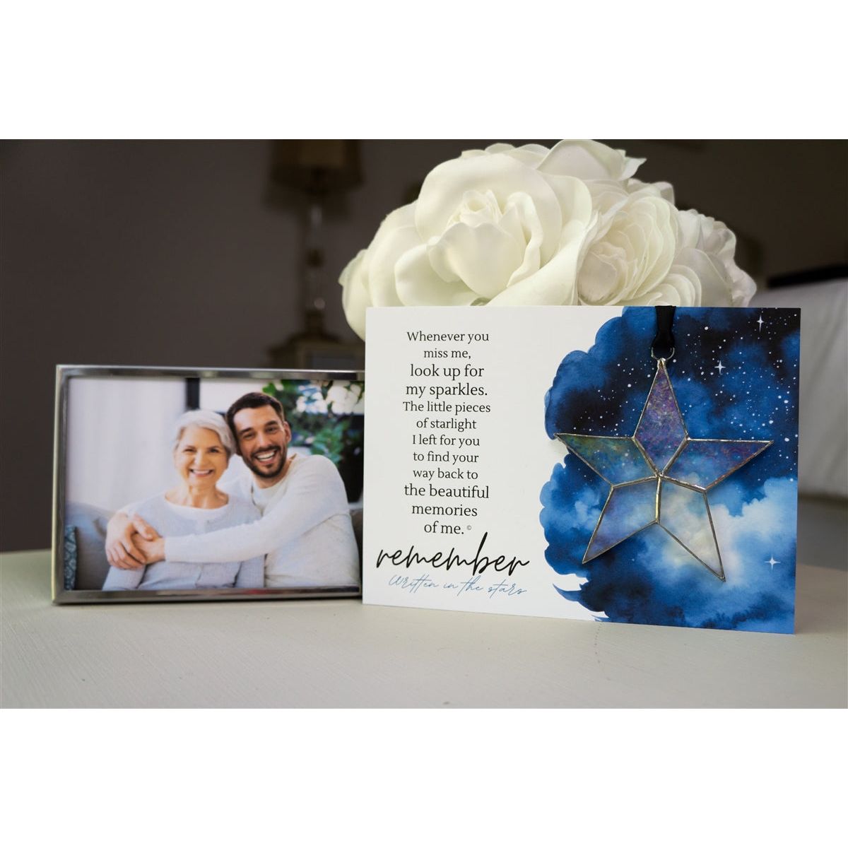 Remember star and sentiment in a bedroom setting.