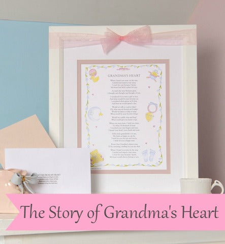 Framed Grandma's Heart poem