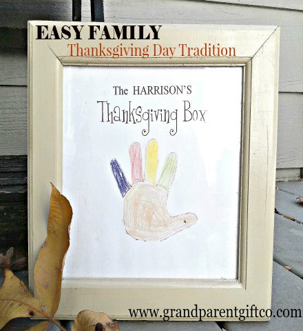 Framed handprint turkey