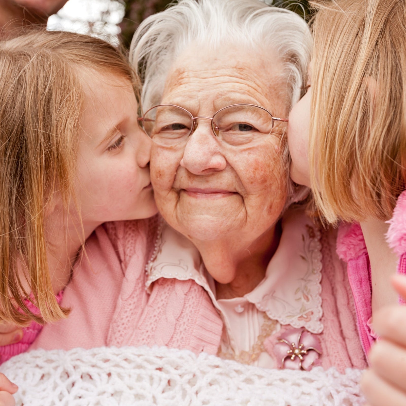 Great-Grandmother with her great granddaughters.