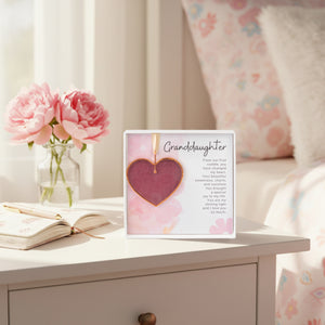 3 of 6:Granddaughter gift on a girl's nightstand.