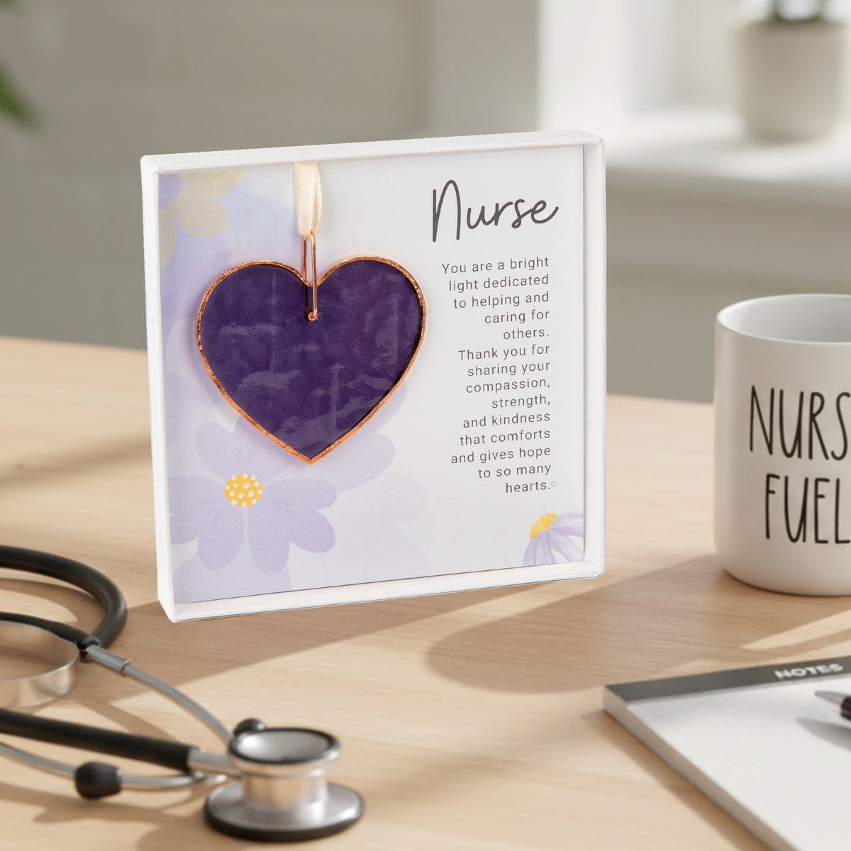 Nurse gift on a nurse's desk.