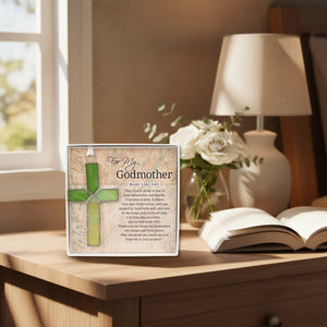 4 of 4:Gift for Godmother displayed on a woman's nightstand.
