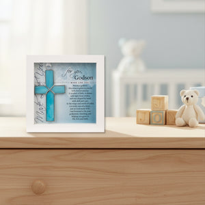 2 of 5:Framed light blue cross with 