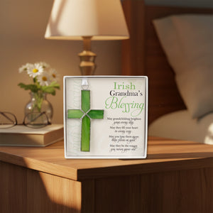 4 of 4:Gift for Irish Grandma displayed on nightstand.