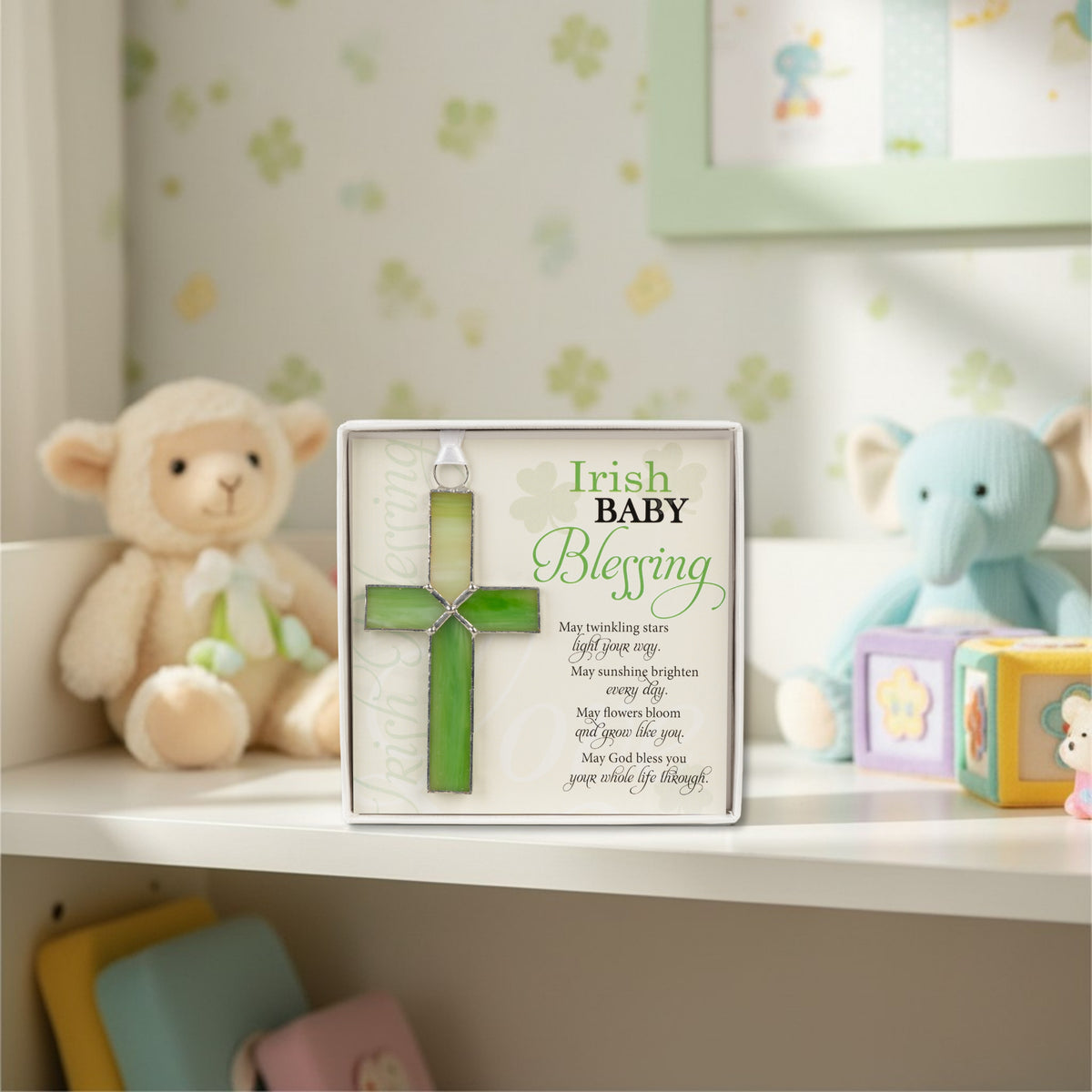Gift displayed in a baby's nursery.