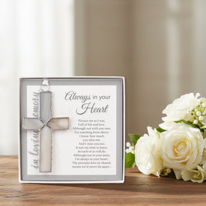 5 of 5:Memorial Gift displayed next to flowers.