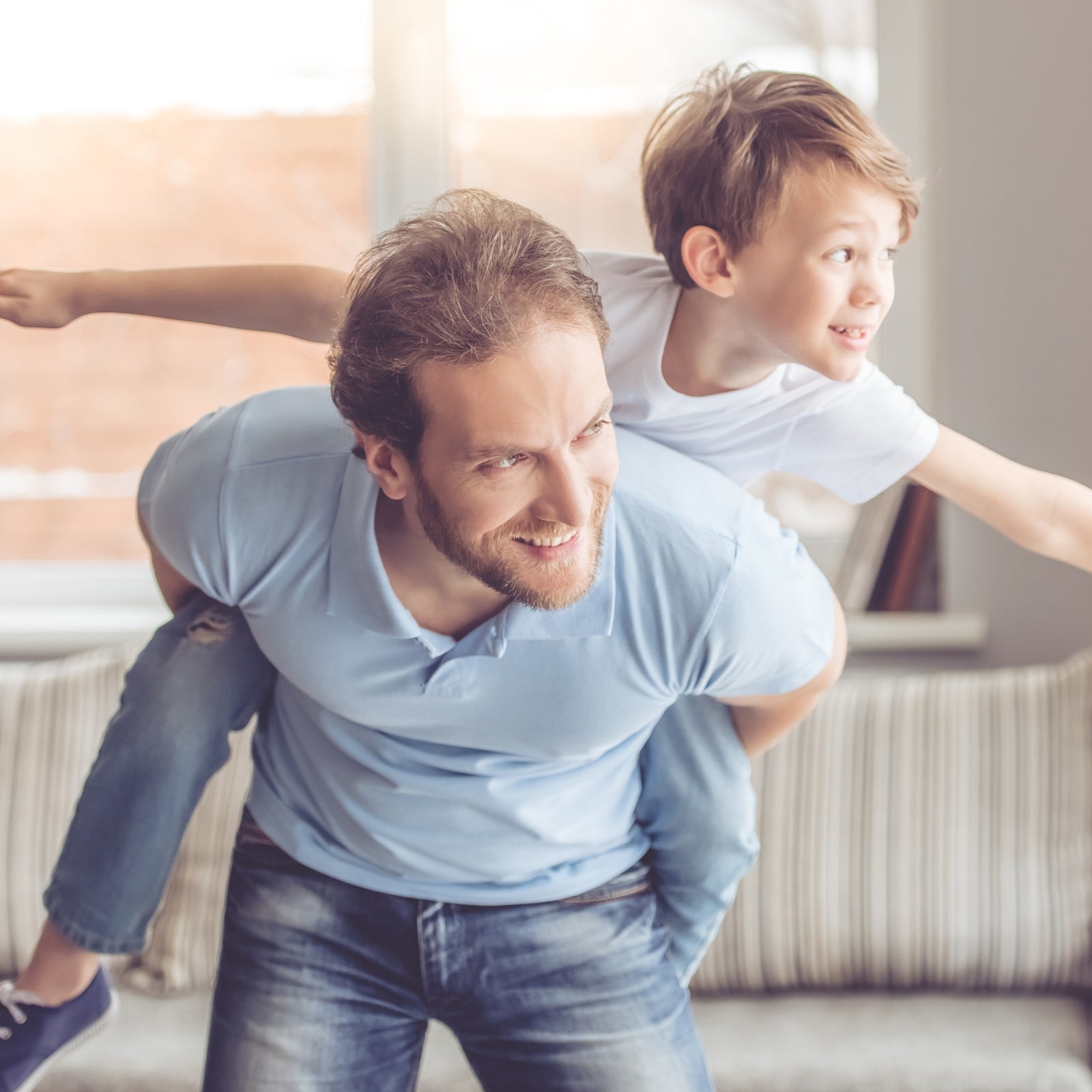 An uncle playing with his nephew - Click to shop our Gifts for Aunts and Uncles