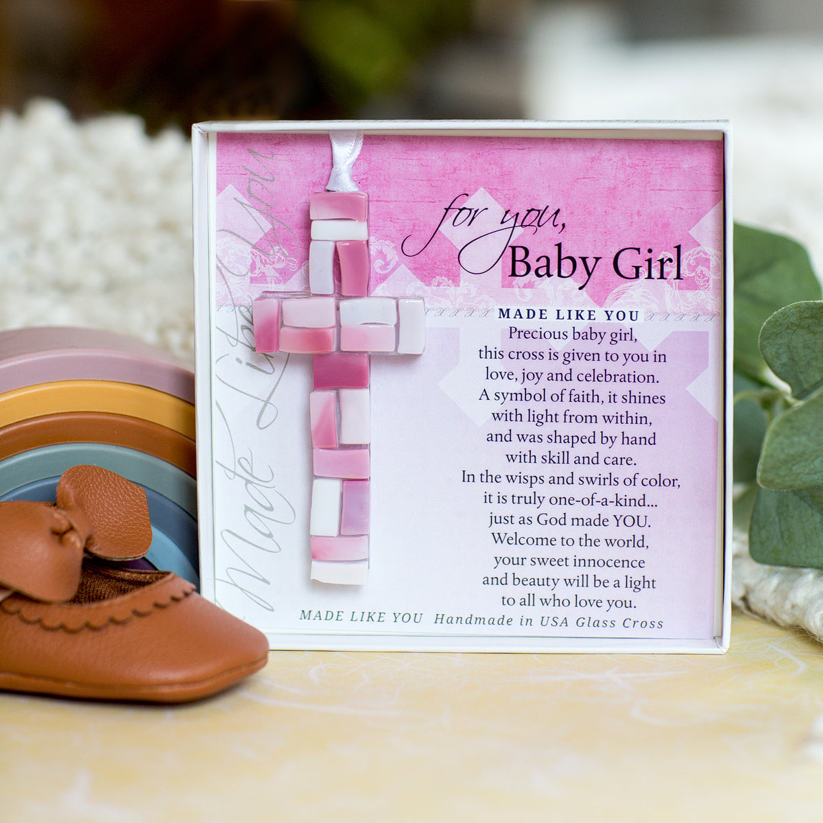 For You Baby Girl gift in nursery setting.