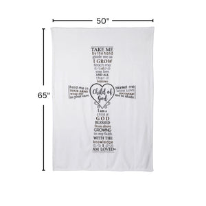 7 of 7:Child of God Blanket with dimensions, 50