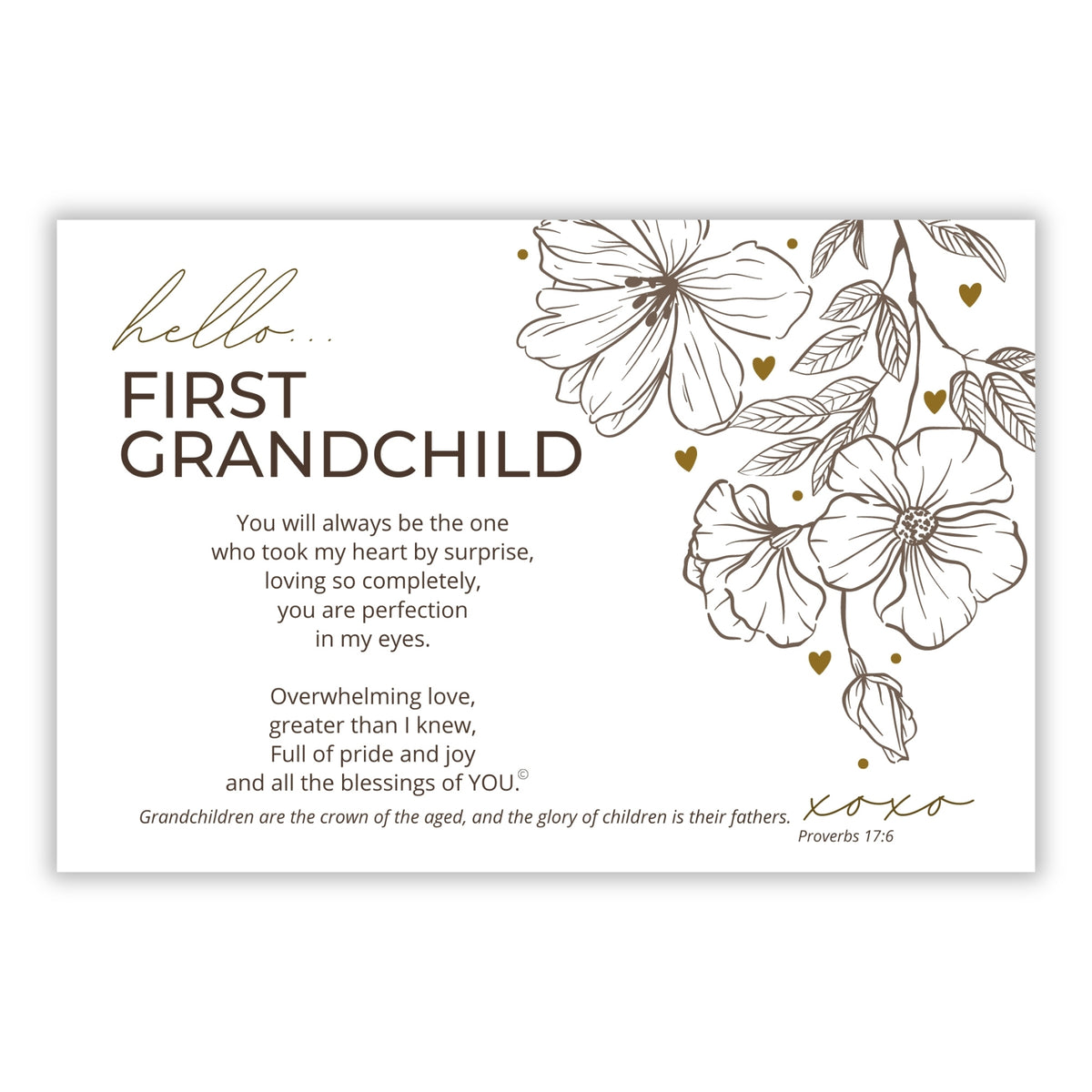 First Grandchild Sentiment and Scripture