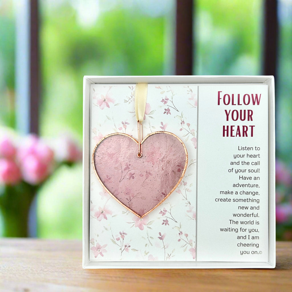 No.61シーグラスアート Follow Your Heart 桜並木 Your Heart Follow