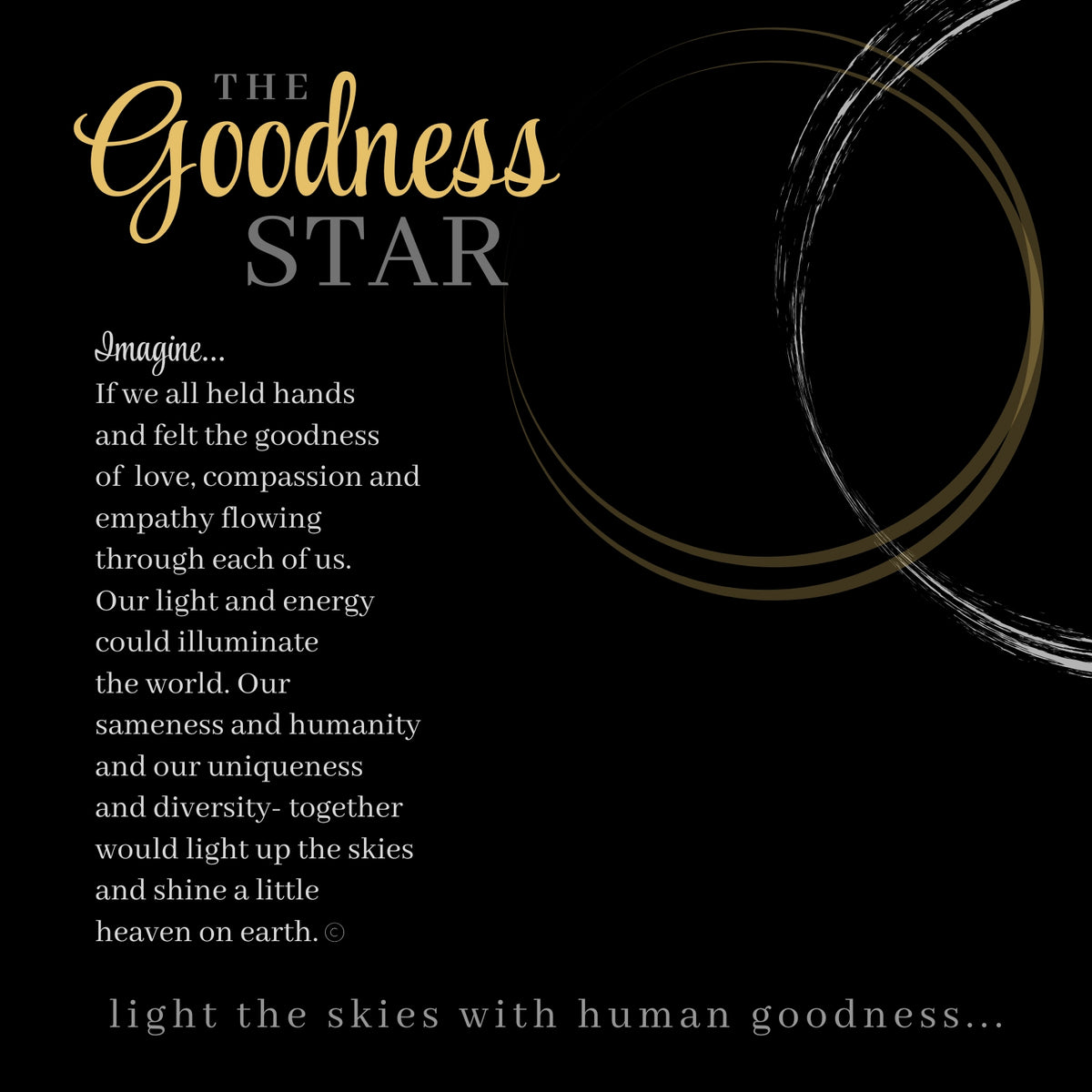The Goodness Star sentiment and artwork.