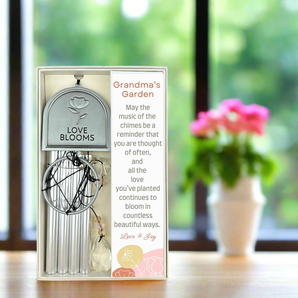 himemama　0216★ Grandma's Garden: Love Blooms Windchime Gift for Grandmother
