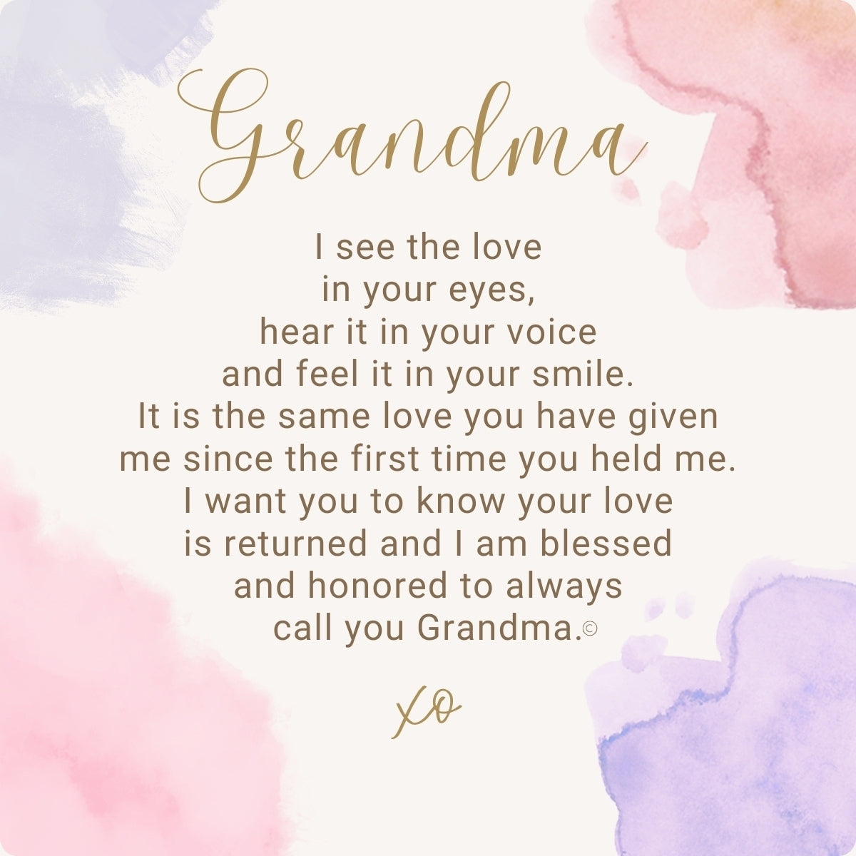 Her Heart for Grandma sentiment.