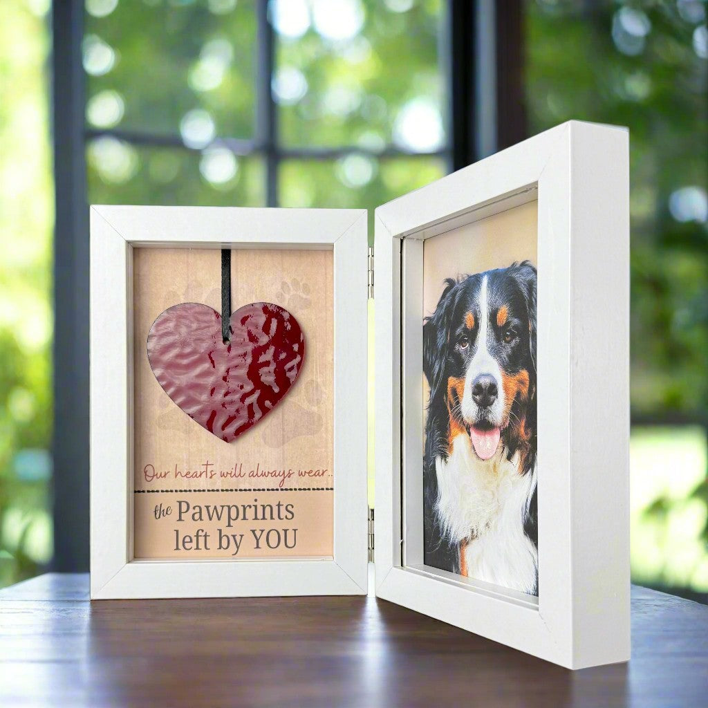 Pawprints Left By You frame at an angle to show depth of the frame.