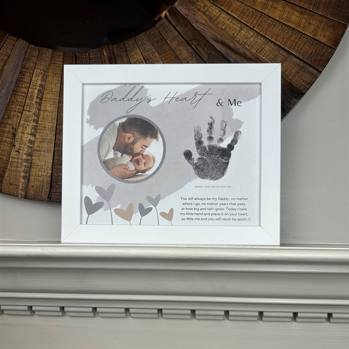 Daddy Handprint Frame: Heart and Me