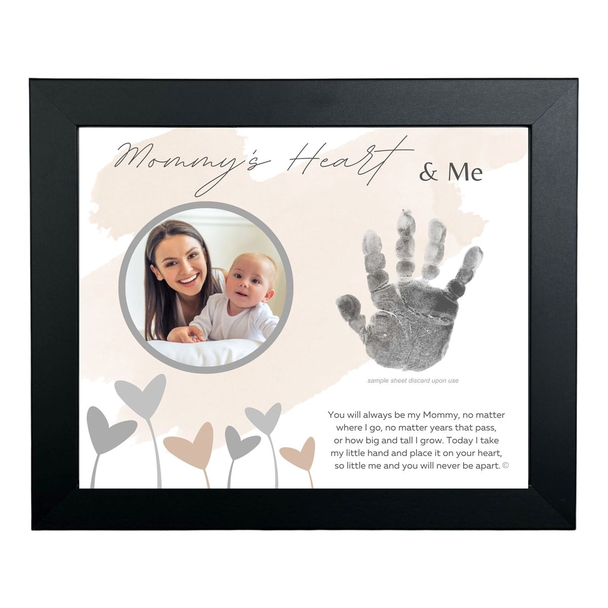 Mommy Handprint Frame: Heart and Me