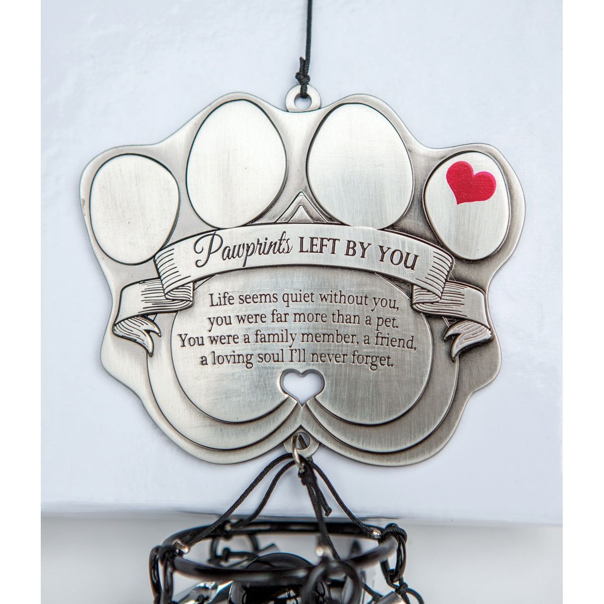 Pawprints Left by You Pet Memorial Windchime