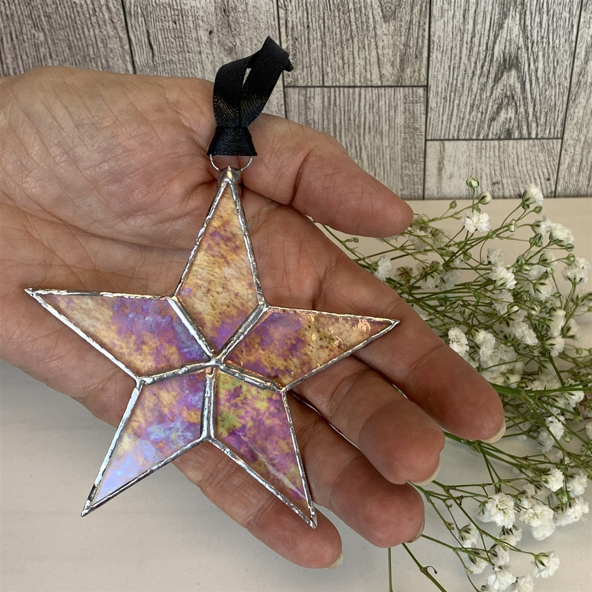 You + Shine: Congrats Handmade Stained Glass Star