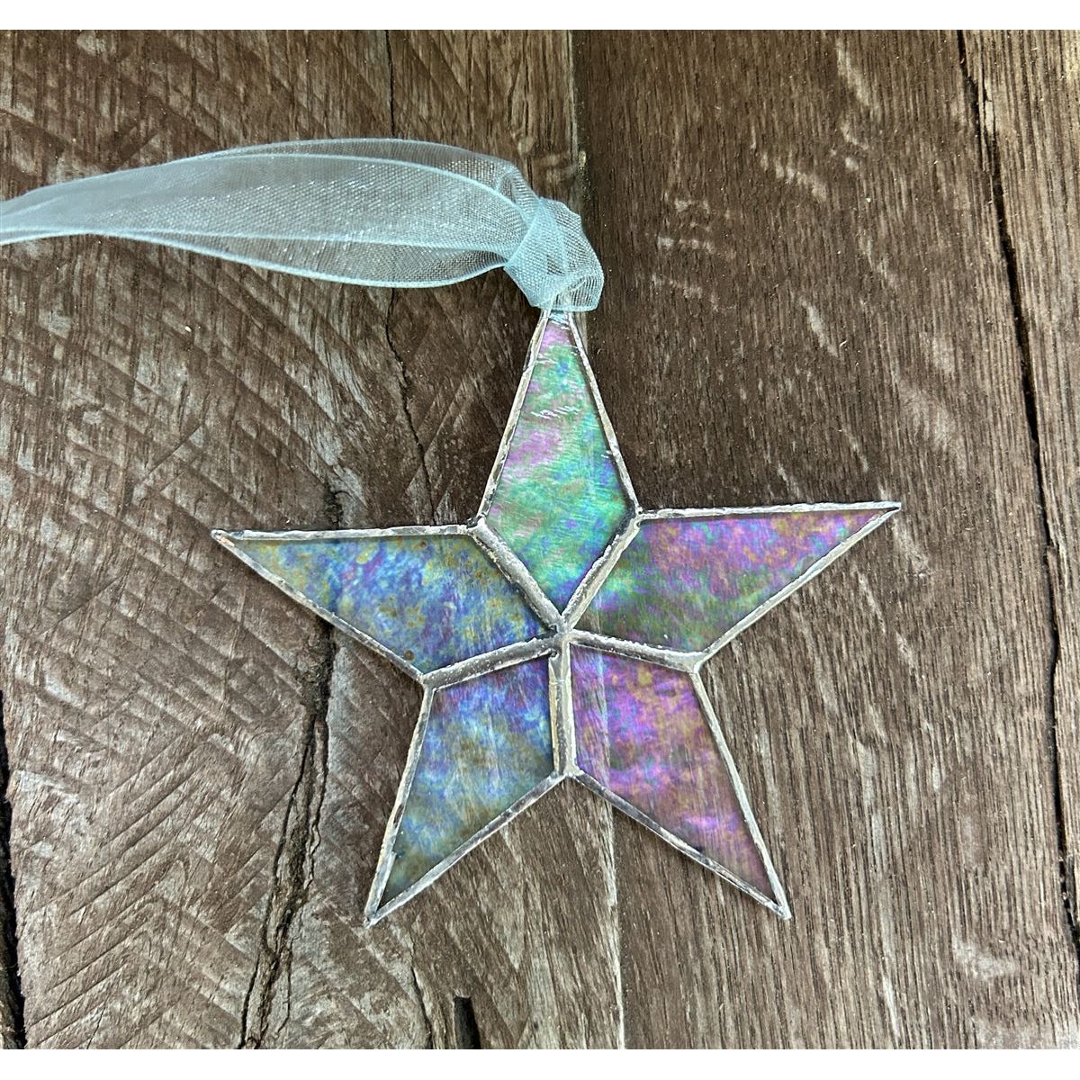 Little Star: Baby Boy Handmade Stained Glass Star