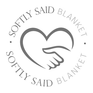 5 of 8:Softly Said Blanket logo.