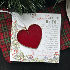 1 of 6:Pawprints Left By You- Pet Memorial Christmas Ornament