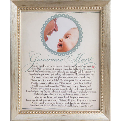8x10 silver toned beaded wood frame with