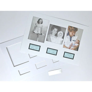 3 of 6:Grandma's Life Story frame includes sentiment, a mat with spaces for three photos, and an optional engravable plaque.