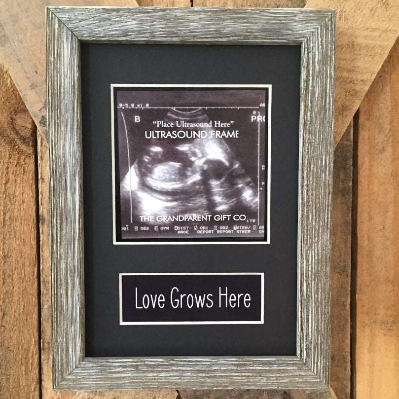 Love Grows Here: Farmhouse Baby Ultrasound Frame