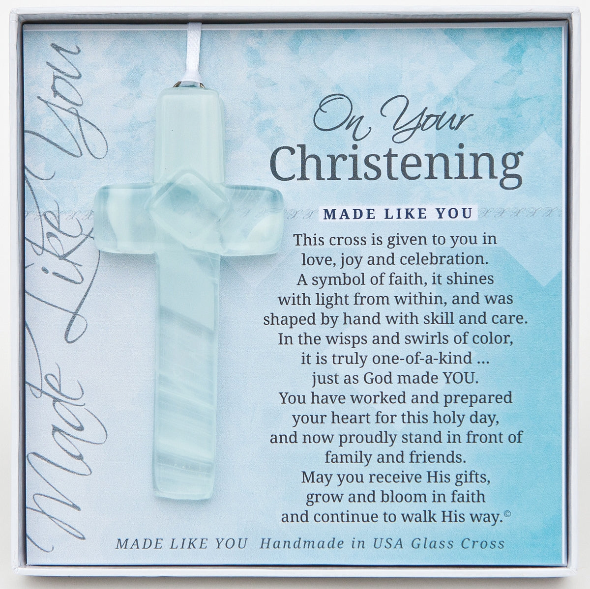 Your Christening Cross: Handmade Glass