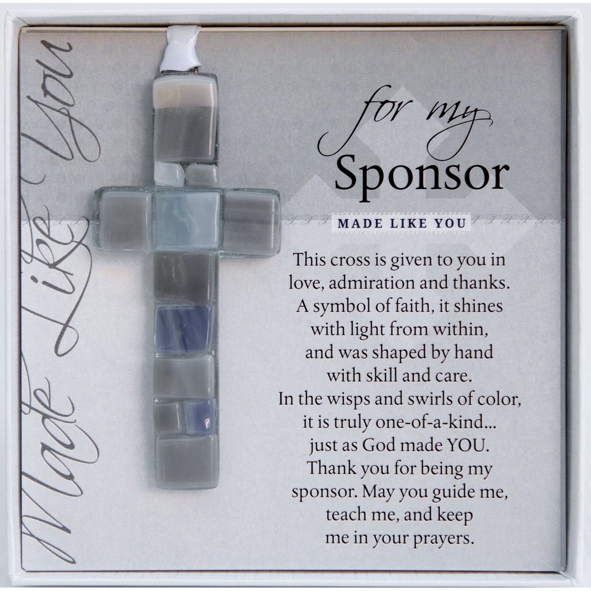 My Sponsor Cross: Handmade Glass