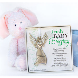 3 of 4:Irish Baby Blessing angel and sentiment.