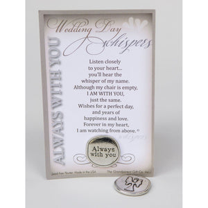 1 of 4:Wedding Memorial Gift: Handmade pewter coin with 