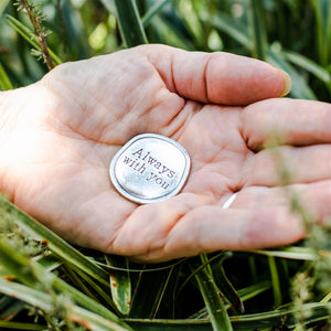 2 of 4:Pewter coin with 
