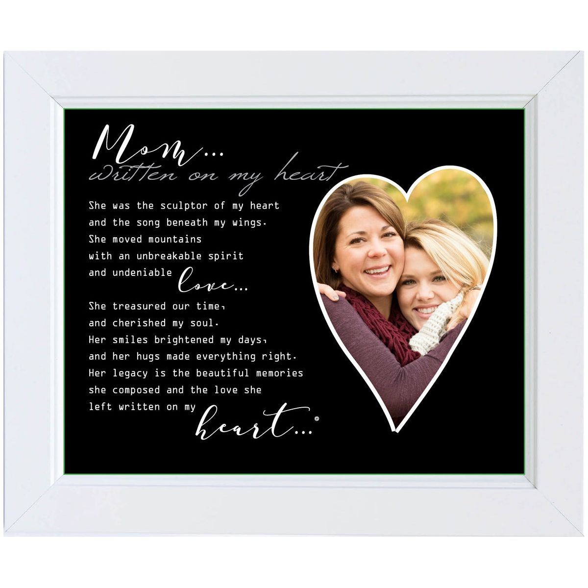 Mom Written on my Heart: Remembrance Gift for Mom Loss