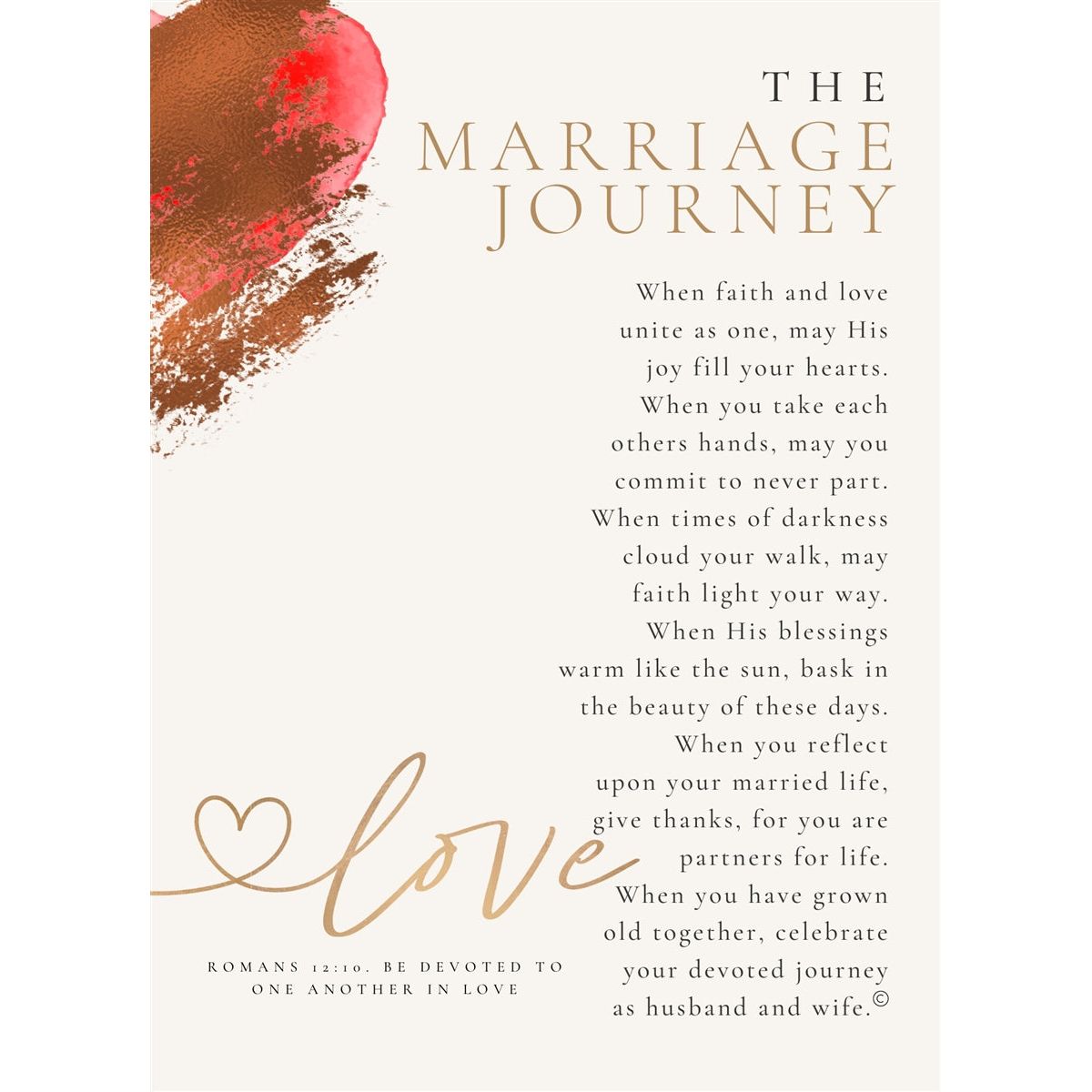 The Marriage Journey: Stained Glass Wedding Heart
