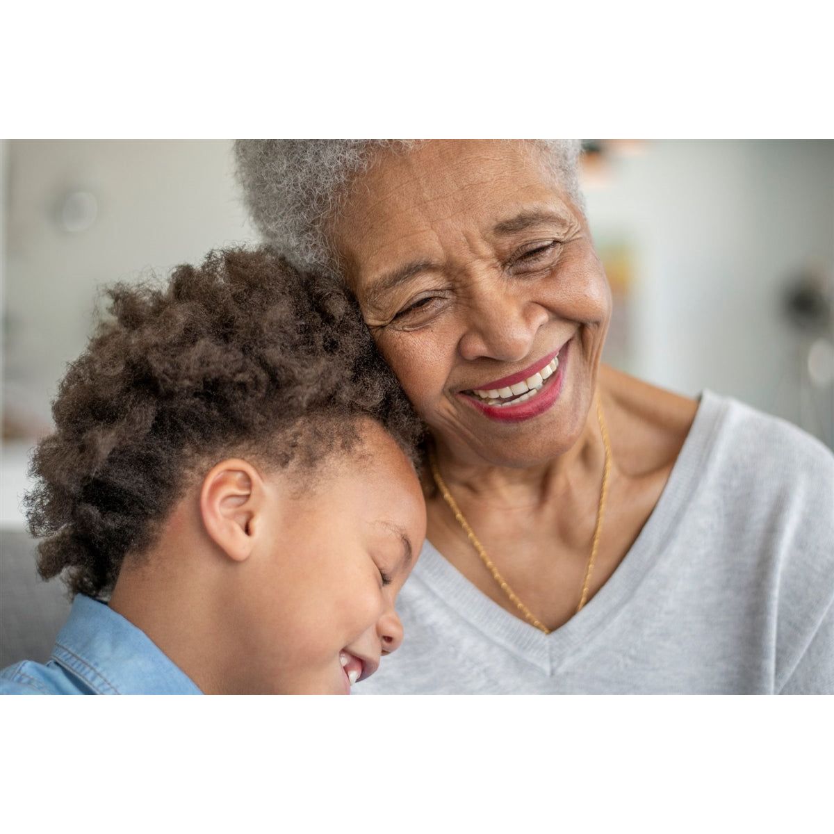 Grandmother and her grandson.